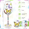 SiliFine 4 Pcs Butterfly Hand Painted Wine Glasses with Long