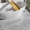 24-Inch Linear Shower Drain with Tile Insert Grate, SUS 304