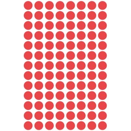 Avery 32-301 Dots/Circle Labels - Red (Diameter 8 mm, 70 Labels per Sheet, 560 Labels Total)