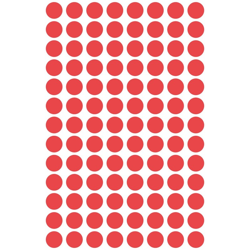 Avery 32-301 Dots/Circle Labels - Red (Diameter 8 mm, 70