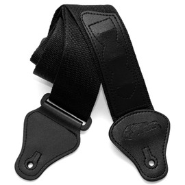 TIGER STP2-BK Nylon Guitar Strap for Acoustic, Classical, Electric and Bass Guitars Black