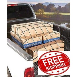 EACCESSORIES EA Cargo Net for Nissan Frontier Mid Size Long Bed 60" x 98" – Premium Mesh Car Trunk Organizer – Cargo Net for Truck, Pickup – Heavy Duty Mesh Netting – Compatible with Nissan Frontier
