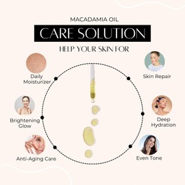 Macadamia Oil + Vitamins C & E | Hydrating & Nourishing Face & Body Oil | Natural Skincare for Dry Skin, Fine Lines, & Radiance | 100% Pure Ingredients | 2oz (60ml)
