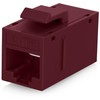 Everest RJ45 CAT6 Keystone Coupler in Red (12-Pack) - RJ45