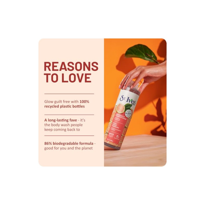 St Ives Body Wash Pink Lemon + Mandarin Orange 700