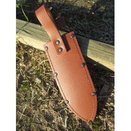 Knife Sheath Riveted Genuine Leather - Up to 7-inch Single/Double Edge Blade – Riveted Belt & Handle Loops – Hori Hori, Hunting, Camping, Fishing, Tactical, Outdoor – RiverView Enterprise
