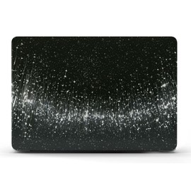 Berkin Arts Compatiable with MacBook Air A2941/A3114 Protective Crystal Clear Hard Shell Case Lightweight Sleek Design Glitter Starry Black