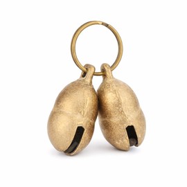 kcrygogo Brass Bell for Medium/Large Dogs Loud & Clear Bells for Collar/Leash Bell Tracker Noise Maker Anti-lost Bell(4pcs)