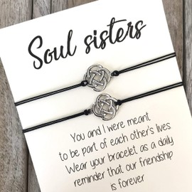 Soul sister bracelets for 2, Soul sister gift, Soul sister jewelry, Bff bracelet, Bracelet set, Friendship bracelet, Best friend matching bracelets Celtic knot