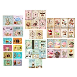Tea, Coffee & Cakes Ladies Card Making Toppers - 46 Pieces Selection - DIY to - Cut Yourself - Craft Embellishment