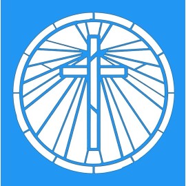 StarCraft Stained Glass Cross Sticker Decal Car Truck Window - White