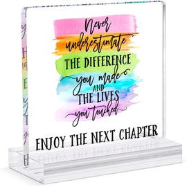 Retirement Gifts for Women Men, Acrylic Plaque - Retirement Gifts, Leaving Job Gifts, Happy Retirement Gifts for Colleagues, Friends, Boss, Doctor, Nurse, Teacher and Coworkers, Goodbye Gift for Party