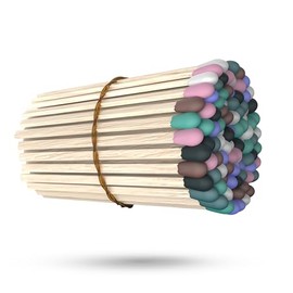 ZIKANI Rustic Charm Fancy Matches: 100 4-Inch Rainbow Tip Matches + Striker | Kiln-Dried Wooden Artisan Matchsticks for Decorative Cloche Jars, Fireplaces, and BBQ - 100 Count (Rainbow Tip)