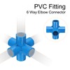 HARFINGTON 4pcs 6 Way PVC Pipe Fittings 3/4" Elbow Pipe