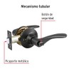 Hermex Basic CEMA-6BB, Cerradura manija "Milán" para baño color negro