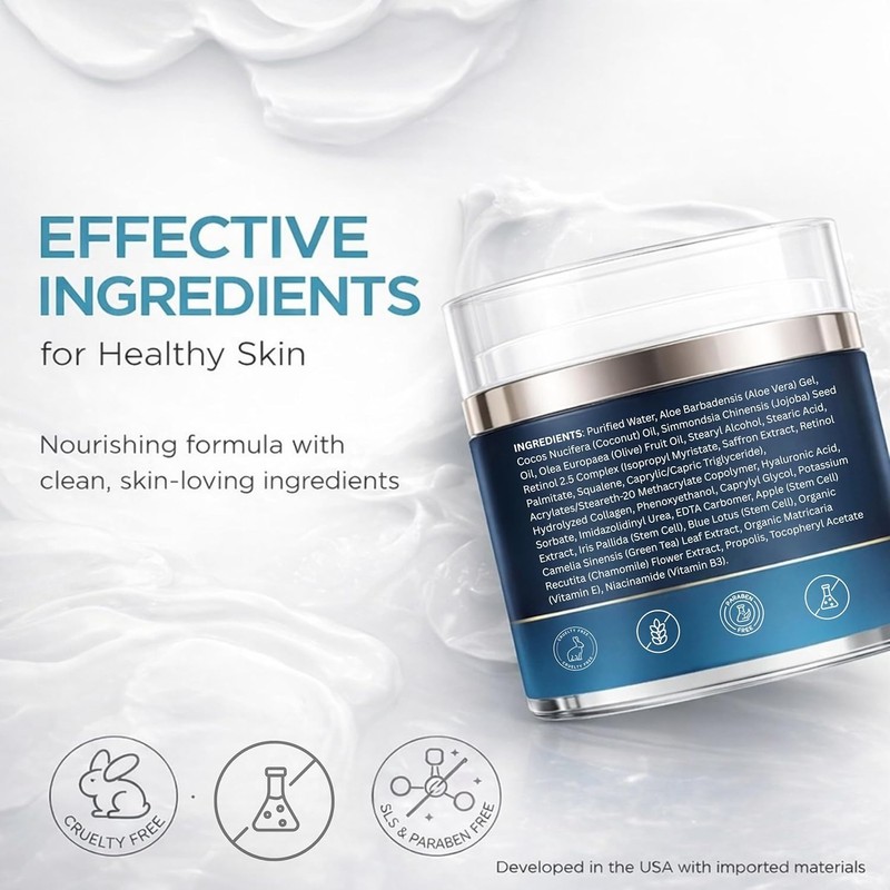 Collagen Retinol Face Cream – Anti-aging moisturizer with hyaluronic acid