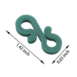 EQUIJUANCE Plastic Gutter Hooks, S Clips for Christmas Lights, Outdoor Decorations (120, Green)