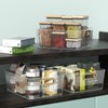 CadineUS 4-pack Clear Pantry Storage Bin Box, Plastic Organizer Bin