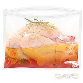 TWOWYHI 4 Packs Brining Bags for Turkey 26"×22" Large Turkey Brine Bags Holds up 35lb with Thickened Zipper Turkey Brining Bags with 3PCS Strings Brine Bags for Thanksgiving Turkey Chicken Beef