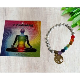 Unbranded 7 Chakras Anti Anxiety Tree of Life Healing Bracelet Stress Relief Bracelet - 3