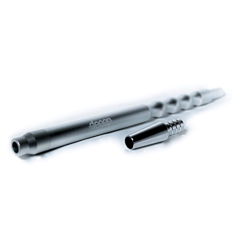[deeep] Original Handle for Shisha, Stainless Steel, Total Length 9.8