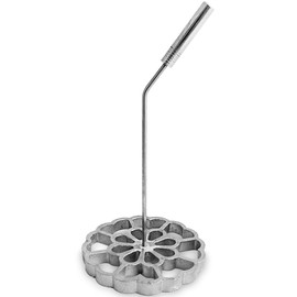Bunuelos Mold with Handle X-Large (5.7 in Cast Aluminum) - Molde para Buñuelos de Viento Mexicanos - Buñuelos de Viento Moldes - Bunuelo Mold Mexican Cookware - Rosette Iron Set with Handle