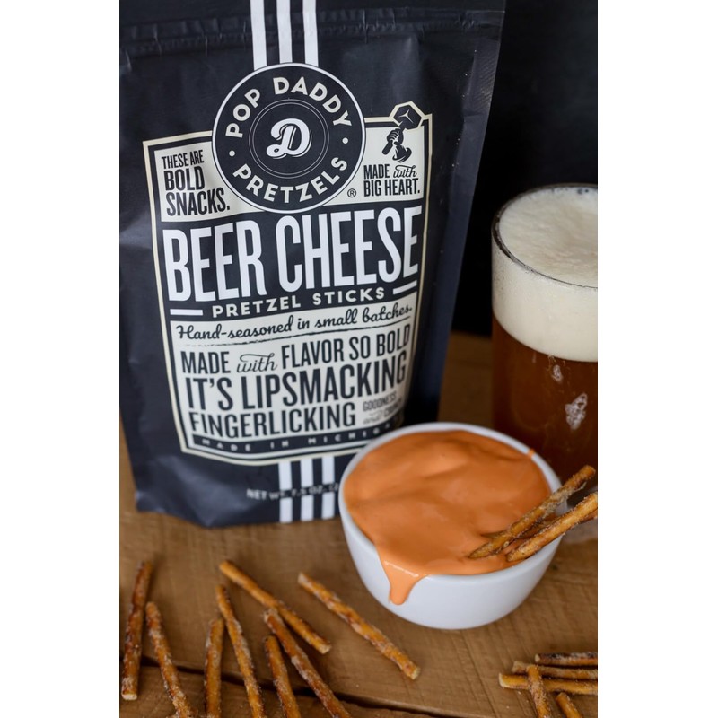 Pop Daddy Flavored Pretzels Sticks, Healthy Gourmet Pretzels Snacks, 7.5oz