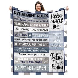 Kesidilo Retirement Gifts for Men 2024, Happy Retirement Gifts Blanket 50"x60", Funny Retirement Gifts for Men, Best Retired Gifts for Coworker, Cool Retirement Decorations Men