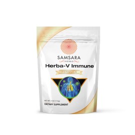 Samsara Herbs Herba-V Immune (4oz/114g) - Herbal Support Formula with 18 Powerful Herbal Extracts - Including Dan Shen, Skullcap, Licorice, Isatis, Resveratrol, Astragalus, Rhodiola and Kudzu