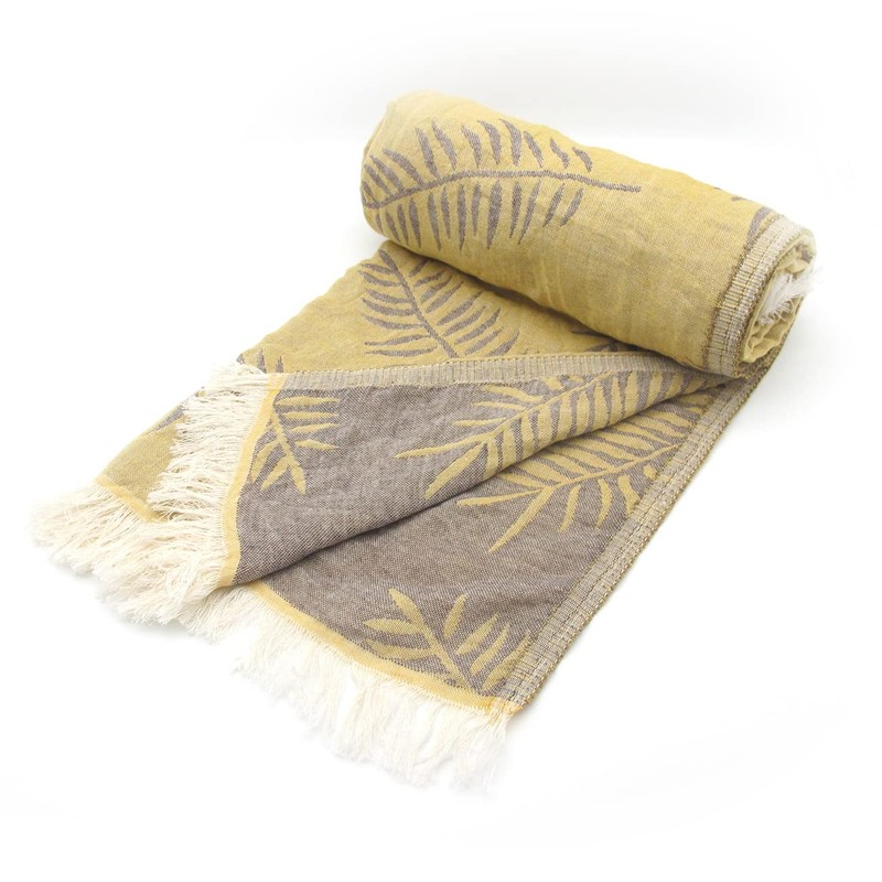 Evagone Jacquard Premium Peshtemal Lotus Pattern (Beach Towel aslo for