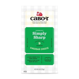 Cabot Sharp Cheddar Parchment Bar, 8 oz, 12 Pack