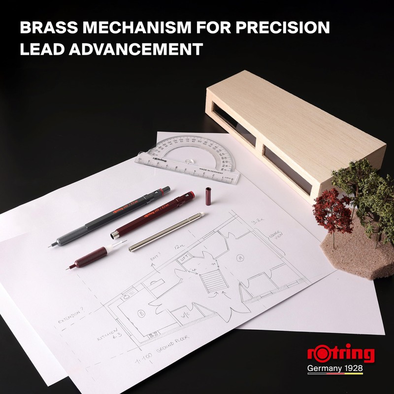 rOtring 2204409 600 Dark Stone 0.5mm Rottling Mechanical Pencils in