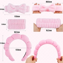 Set de 9 piezas RUAKIVA con diadema nube, pulseras y pinzas para spa y maquillaje