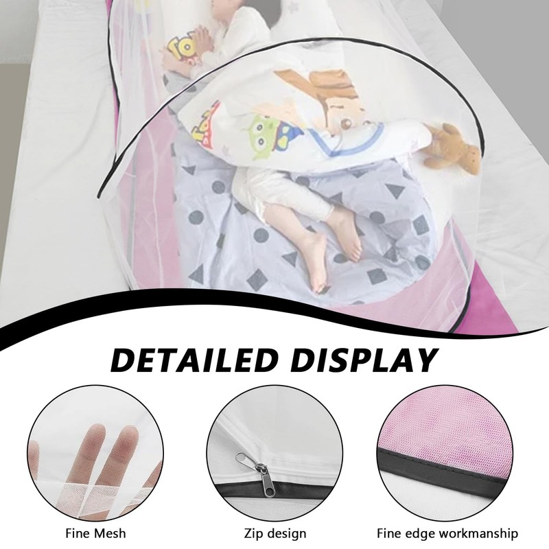 Pop up Mosquito Nets, Foldable Mosquito Net, Portable Single Person