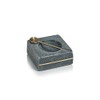 Zodax | Gray Marble and Brass | Square Salt and