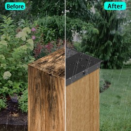 Eapele Eapele 4X4(3.5in x 3.5in) Wood Fence Post Caps, PP Plastic Water-Proof UV-Proof, Keep Post from Cracking and Rotting (24pcs, Black