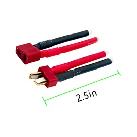 ZHOFONET 3 Pairs T Plug Connector Female and Male Deans with 12AWG Silicon Wire for RC Lipo Battery Cable Drone
