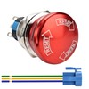 APIELE 22mm Metal Emergency Stop Push Button Swicth Latching 12V-250V