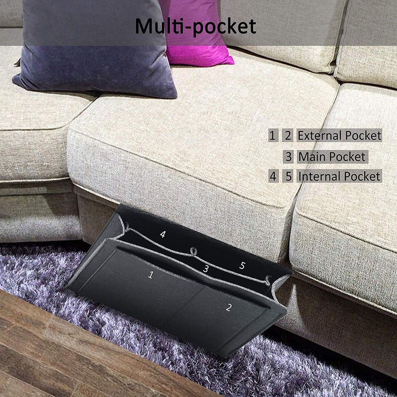 Bedside Felt Storage Bag, RIJAO Bedside Storage Pocket with Pockets