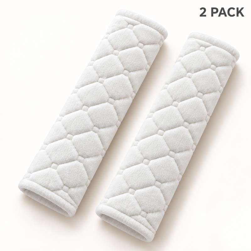 Plush Seat Belt Shoulder Pads for Car Travel – Soft