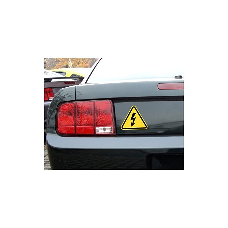 Samunshi® Warning Triangle Flash Sticker Flash Sticker Power Caution 10