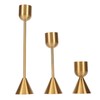 3 Pcs Candle Holders Different Heights Gold Candlestick Holders Taper