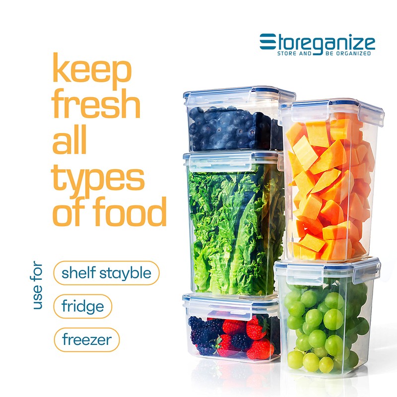 14 PCS Airtight Food Storage Containers with Lids set, BPA
