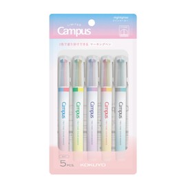 Kokuyo Campus 2-Color Shading Marking Pen Positive & Relax 5-Pack PM-MT100-L4-5S