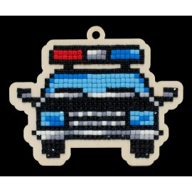 Crafting Spark Police Car CSw385 Crafting Spark Diamond Painting on Plywood Kit