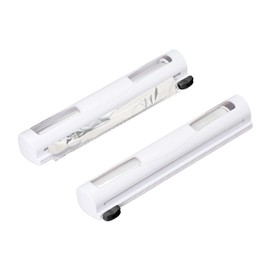 Relaxdays Foil Cutter Set of 2 HBT 5 x 37 x 8 cm, Magnetic Foil Dispenser, Cling Film & Aluminium Foil, Foil Cutter, White