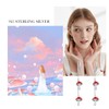 KINGWHYTE Mushroom Earrings, 925 Sterling Silver Earrings, Cute Simulation Drops