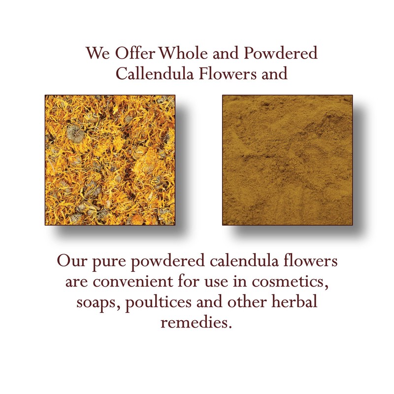 Foothills Naturals Calendula Flowers Whole Organic - 1 Pound/454 Grams.