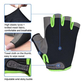 Bike Gloves for Men/Women Workout Gloves Half Finger Bicycle Gloves Weight Lifting Gloves Exercise Gloves Sports for Training, Fitness, Gym