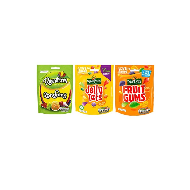Rowntrees Fruit Gums, Jelly Tots & Randoms for Sharing -